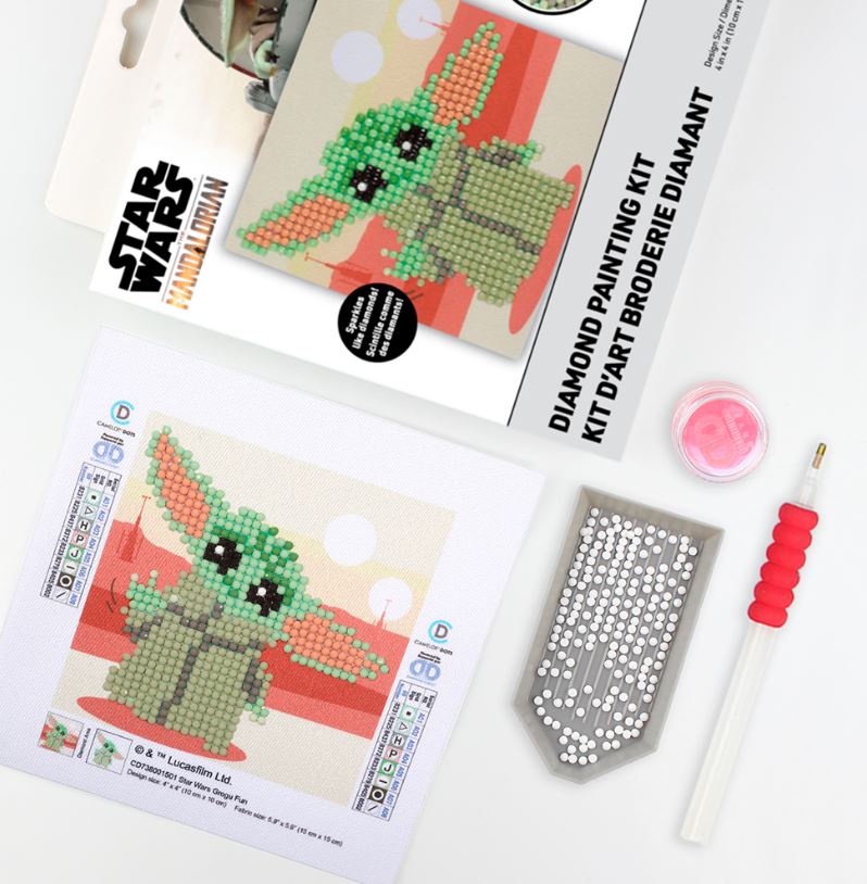 DIAMOND DOTZ STAR WARS BRODERIE DIAMANT LE MANDALORIAN GROGU FUN